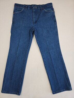 Wrangler Mens Classic Fit Blue Jeans 36x30 100% Cotton